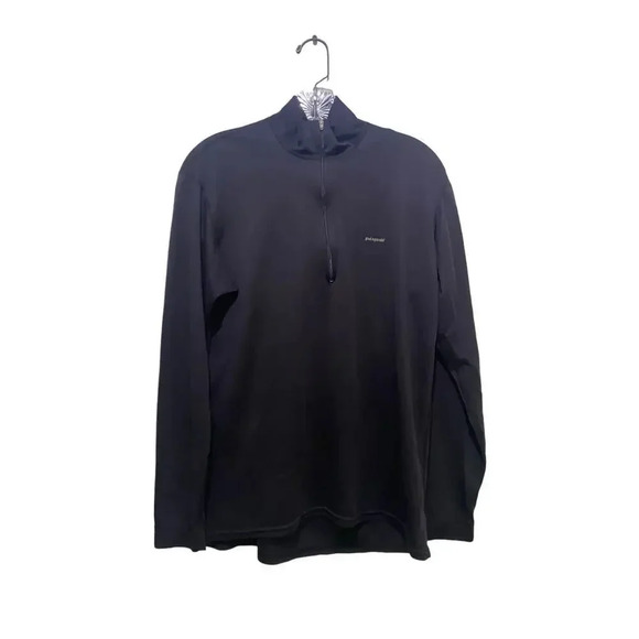 Patagonia Black Long Sleeve Half Zip Pullover Capilene Jacket Size Medium - Picture 1 of 4